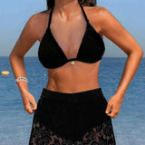 Adelaide - Elegancki zestaw bikini z gładkiej koronki