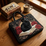Torba quiltowa Artisan - Czarny kot na książkach