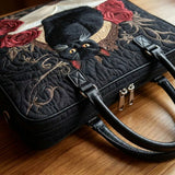 Torba quiltowa Artisan - Czarny kot na książkach