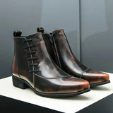 Lourenço - Eleganckie Skórzane Botki