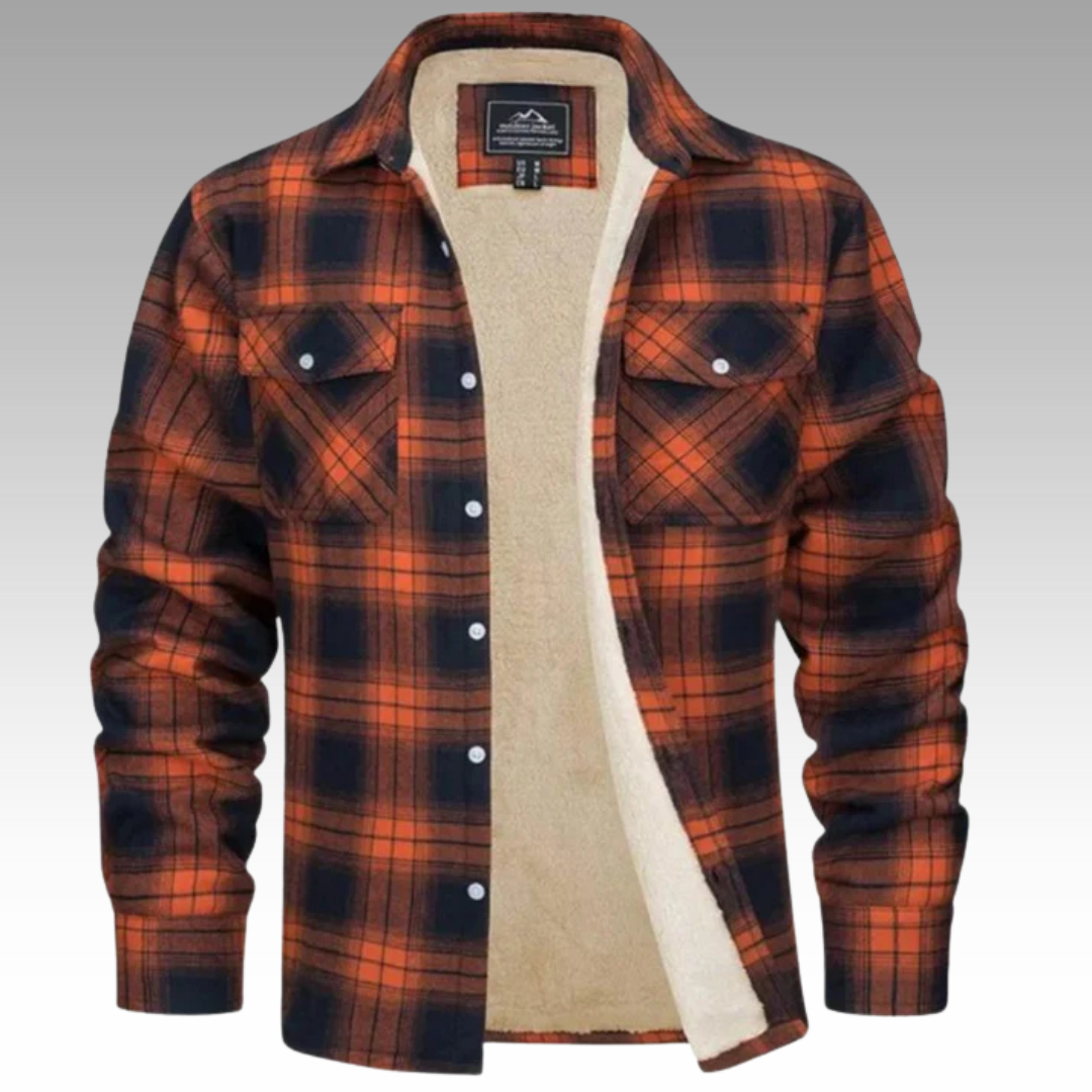 Tiago - Kurtka Trucker w Paski Fleece