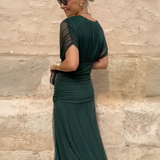 Elegancka Sukienka Santana z Jedwabiu