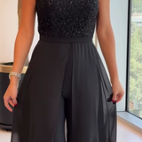 LOUNA - Stylowy Kombinezon Bez Rękawów