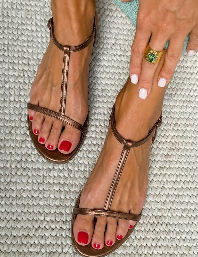 Bianca™| Złote Sandały Letnie