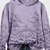 Kapturowy Sweter z Koronką