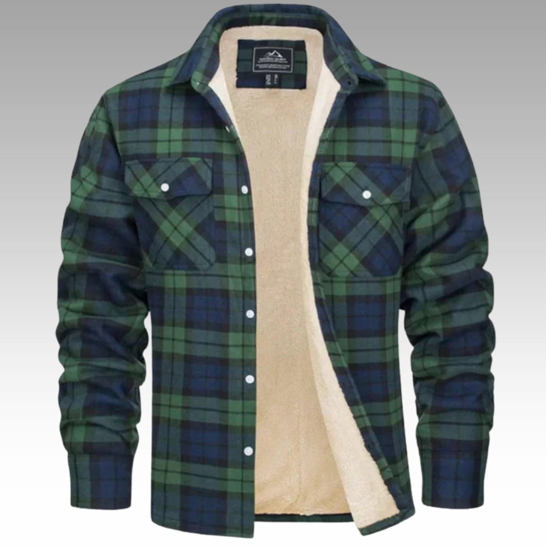 Tiago - Kurtka Trucker w Paski Fleece