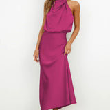 Tyra | Elegancka wieczorowa sukienka z dekoltem halter