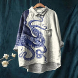 Amélia - Casual T-shirt z nadrukiem macki ośmiornicy
