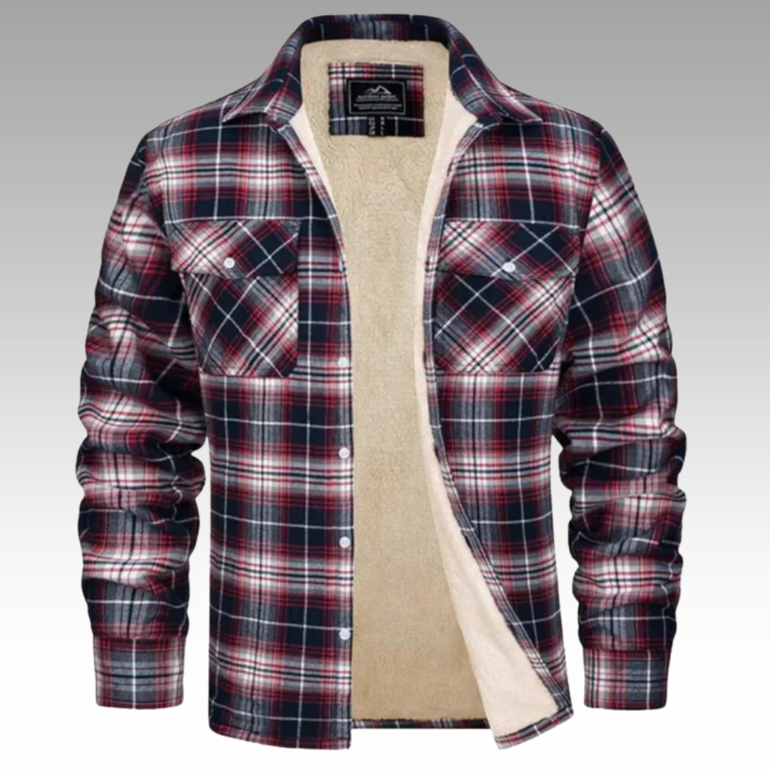 Tiago - Kurtka Trucker w Paski Fleece