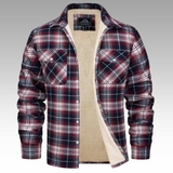 Tiago - Kurtka Trucker w Paski Fleece