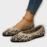 Paula - Sandały z koronką w leopardzie