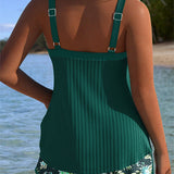 Serafina - Tankini w paski z dolną częścią bikini w dwóch częściach
