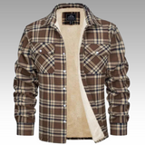 Tiago - Kurtka Trucker w Paski Fleece