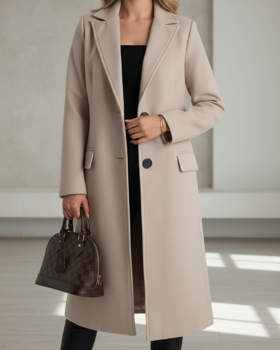 Taylor™ | Długie kaszmirowe płaszcz o eleganckim designie