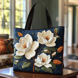 Ręcznie robiona torba na pokrowiec - Delikatna magnolia