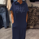 Sásquia - Sukienka casual z kapturem