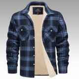 Tiago - Kurtka Trucker w Paski Fleece