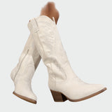 Eleganckie haftowane botki zachodnie