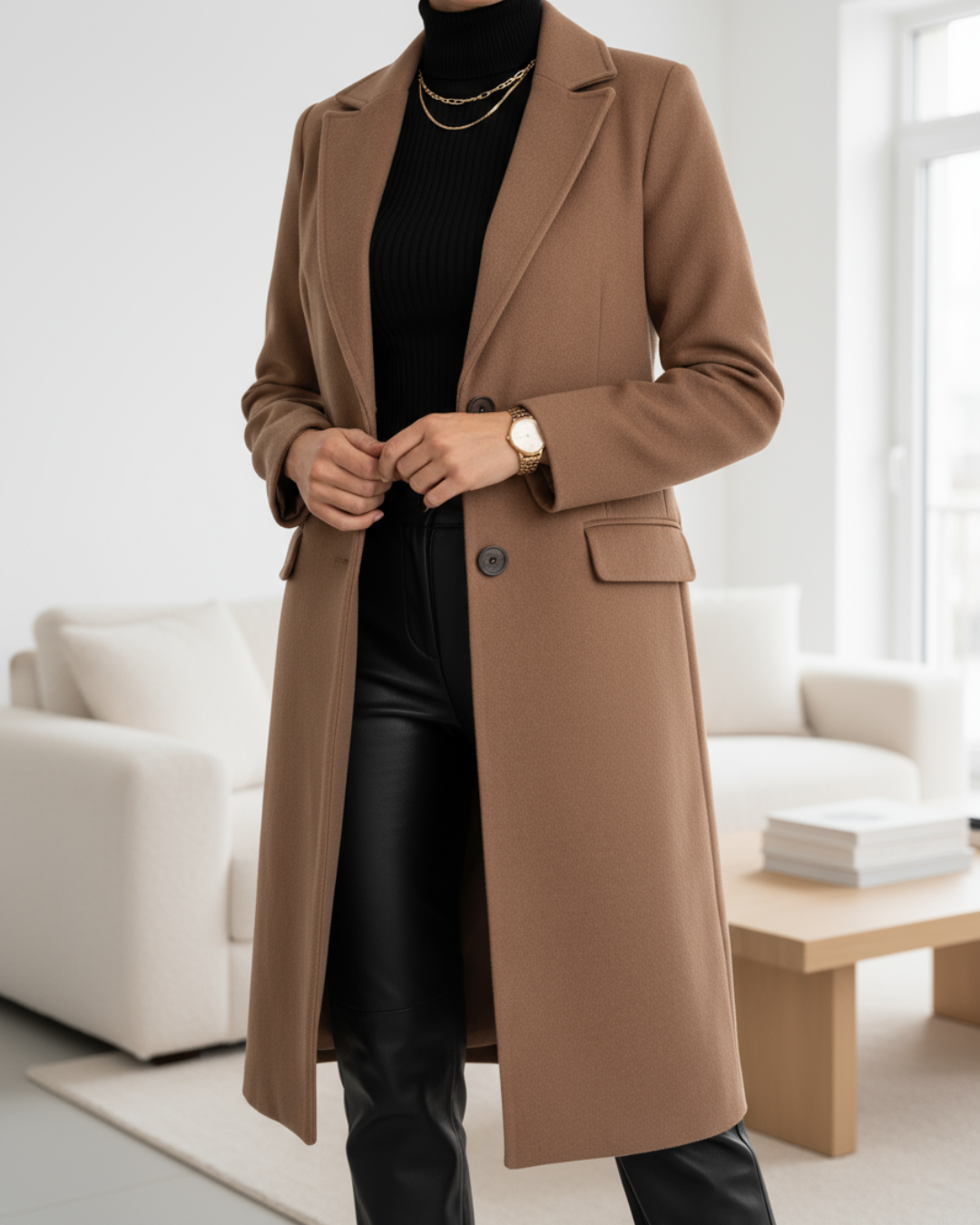 Taylor™ | Długie kaszmirowe płaszcz o eleganckim designie