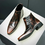 Lourenço - Eleganckie Skórzane Botki