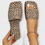 Elisabete - Płaskie mokasyny w leopardzie wzory