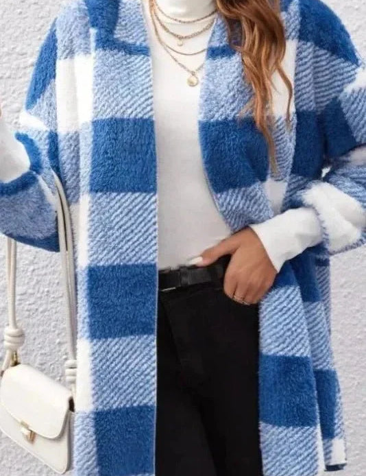Alberte | Bluza z kapturem w kratę