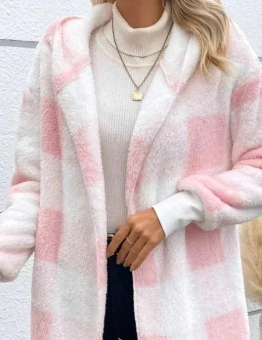Alberte | Bluza z kapturem w kratę