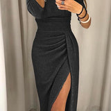 Natália - Elegancka sukienka z odkrytymi ramionami