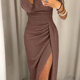 Natália - Elegancka sukienka z odkrytymi ramionami