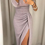 Natália - Elegancka sukienka z odkrytymi ramionami
