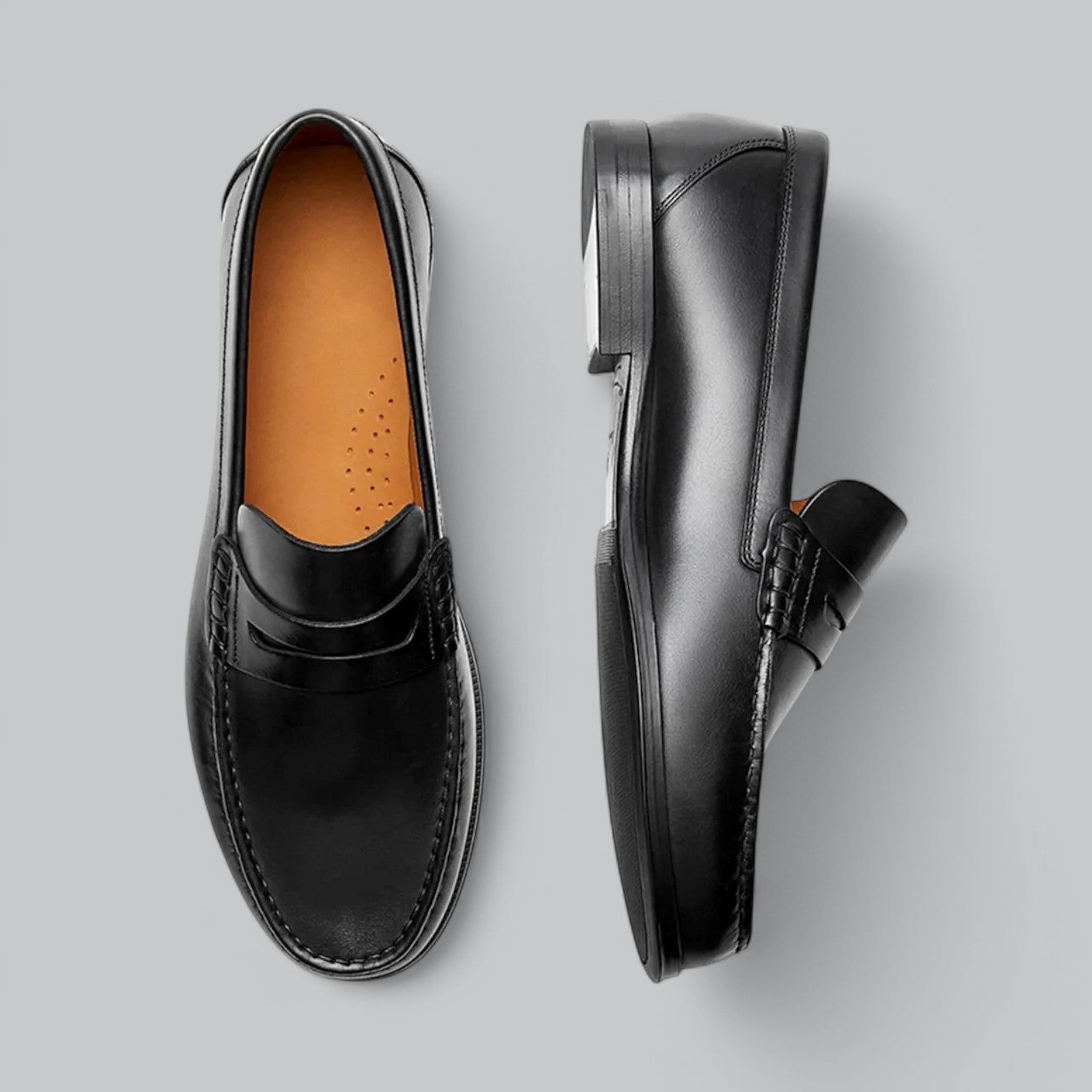 Stylowe skórzane loafersy penny