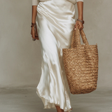 Anais – Elegancka midi satynowa sukienka
