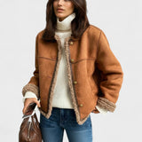 Ellinor™ | Płaszcz z owczej skóry