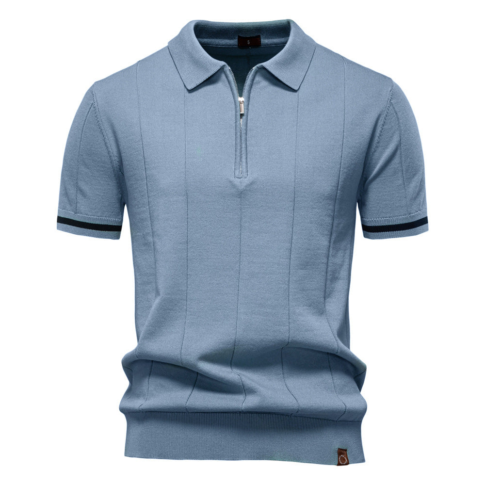 Polo z Pół-Zipem - Tekstura Pionowa