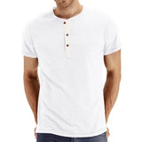T-Shirt Henley - Miękka Siatka z Kołnierzem