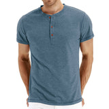 T-Shirt Henley - Miękka Siatka z Kołnierzem