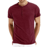 T-Shirt Henley - Miękka Siatka z Kołnierzem