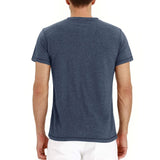 T-Shirt Henley - Miękka Siatka z Kołnierzem