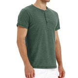 T-Shirt Henley - Miękka Siatka z Kołnierzem
