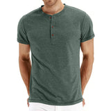 T-Shirt Henley - Miękka Siatka z Kołnierzem