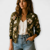 Henriet | Kurtka bomber z kwiatami