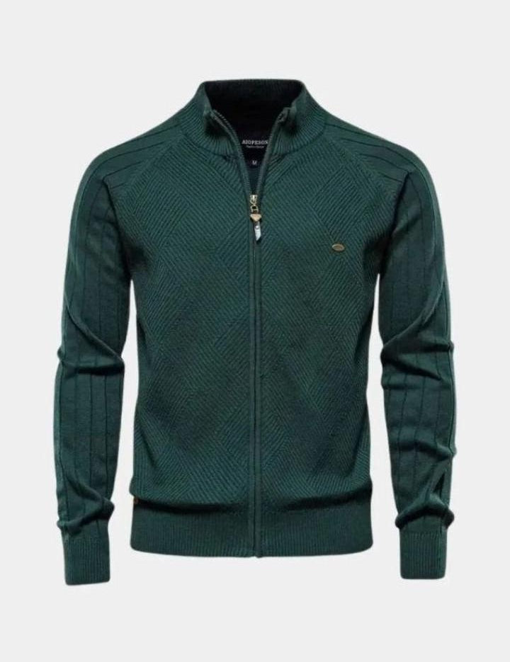 Jacquard™ | Kardigan z dzianiny z zamkiem