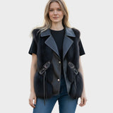 Katrin | Elegancka kamizelka skórzana