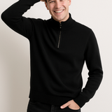 Sweter z dzianiny - Pół zamek