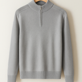 Sweter z dzianiny - Pół zamek