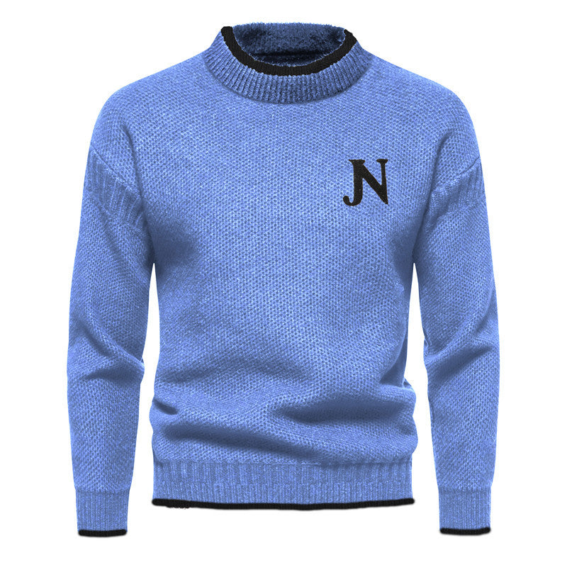 Sweter z dzianiny - Tkanina mieszana