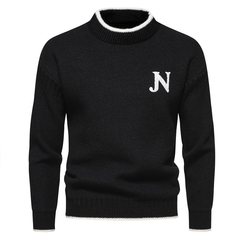 Sweter z dzianiny - Tkanina mieszana