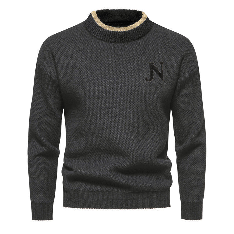 Sweter z dzianiny - Tkanina mieszana