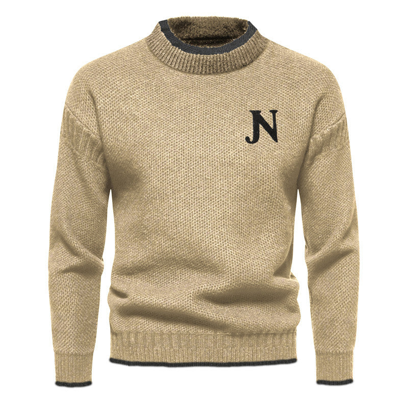Sweter z dzianiny - Tkanina mieszana