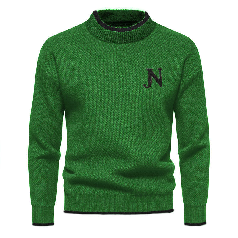 Sweter z dzianiny - Tkanina mieszana
